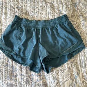 EUC- lululemon teal shorts